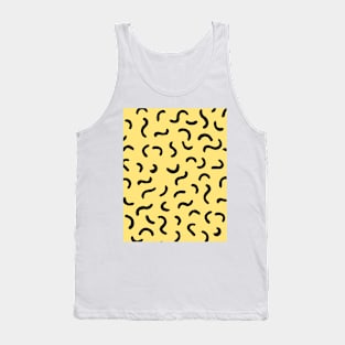 Fancy line yellow pastel pattern Tank Top